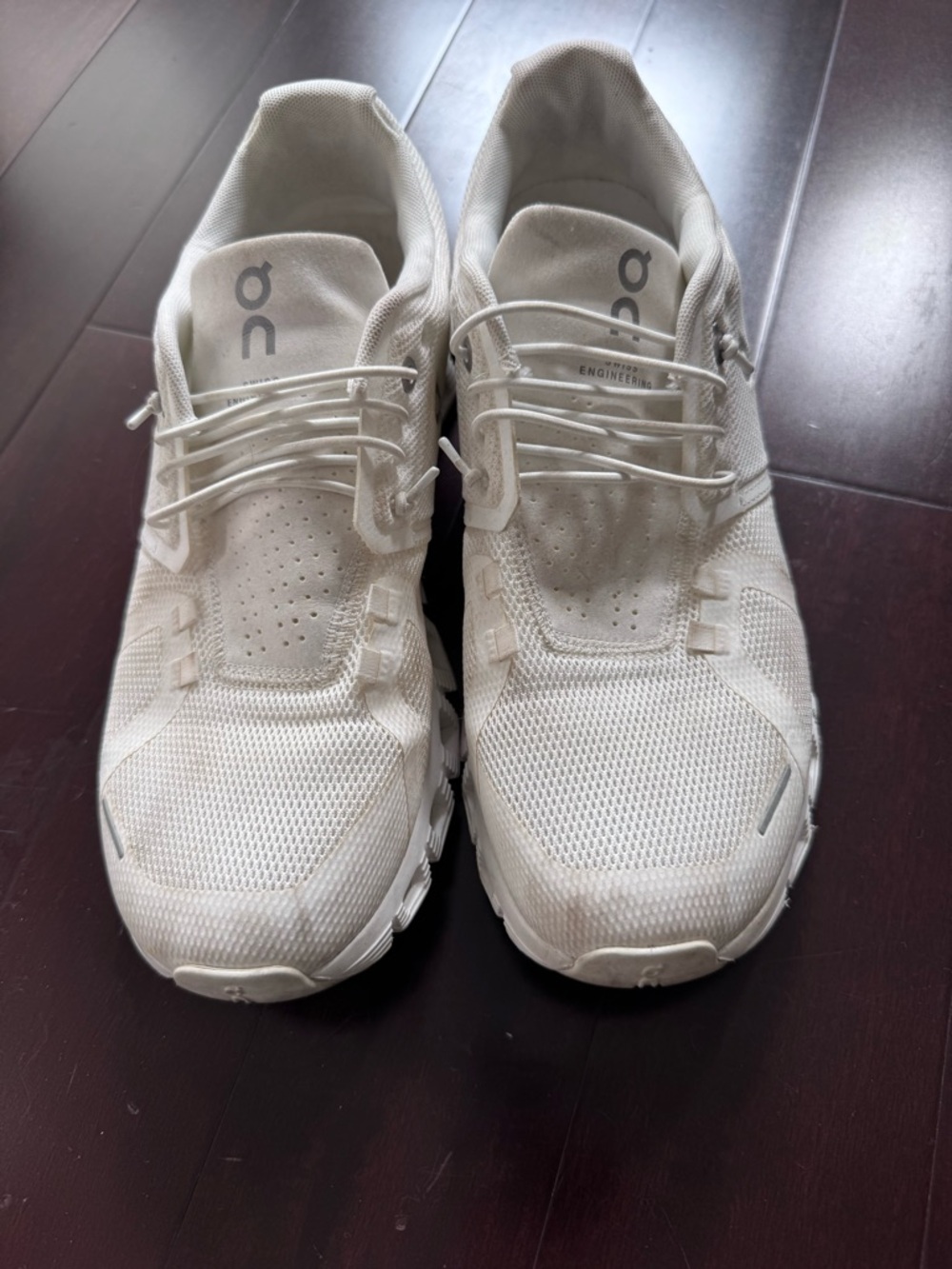 On Running White Mesh Women's Lightweight Sneakers